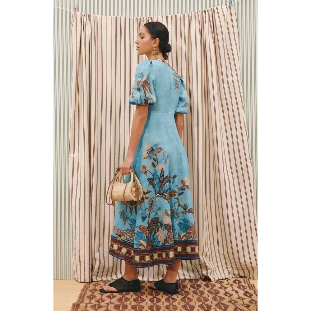 ALEMAIS Georgie Linen Midi Dress - Picture 4 of 9